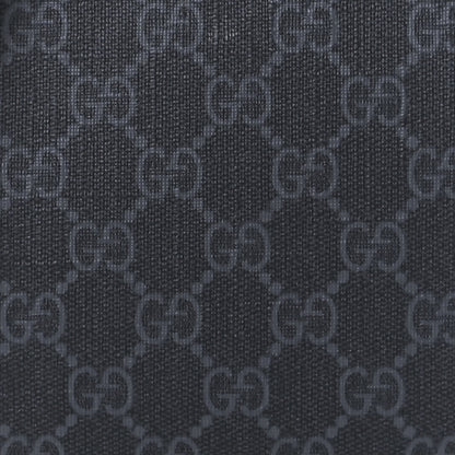 Gucci GG Supreme Monogram Web Small Flat Messenger Bag Black Grey 10 of 14