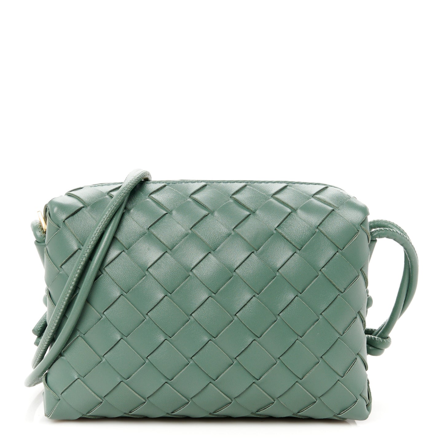 Nappa Intrecciato Mini Loop Camera Bag Aloe