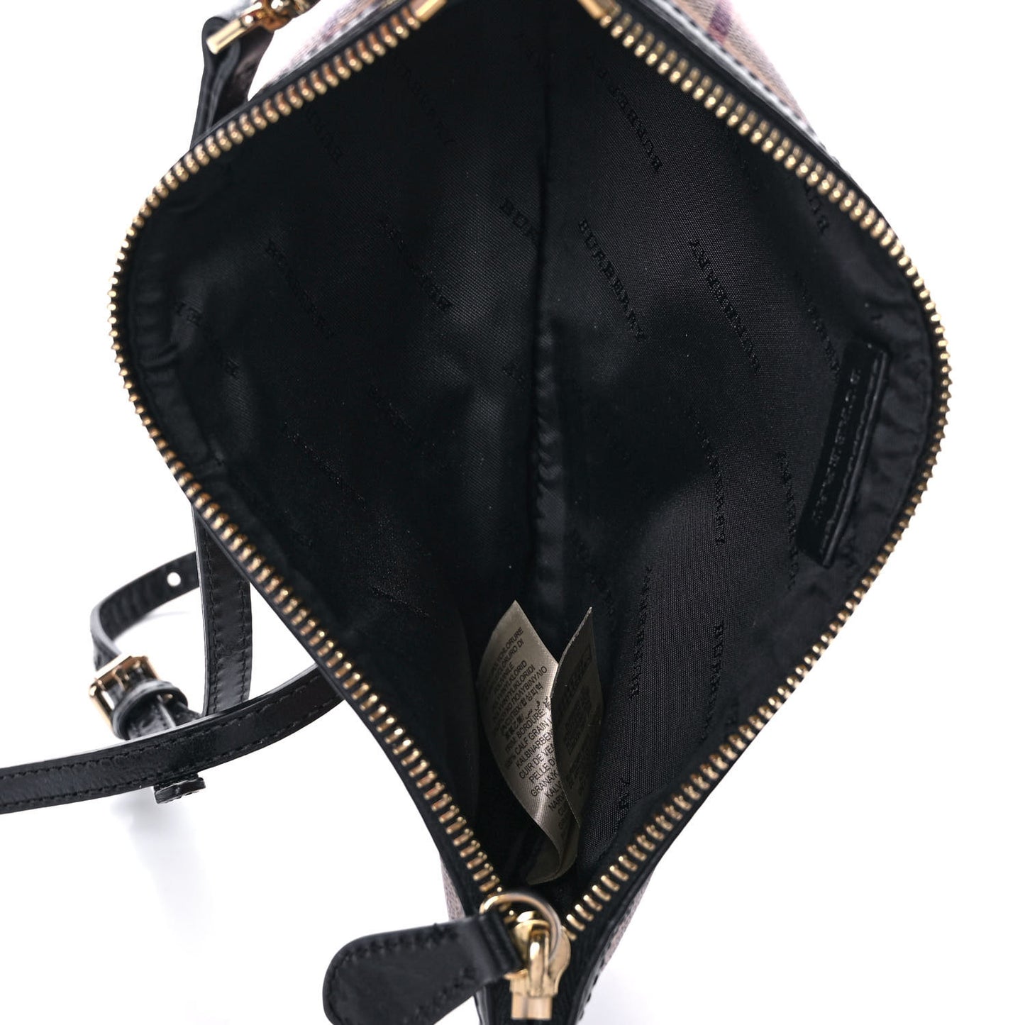 Haymarket Check Small Peyton Crossbody Clutch Bag Black