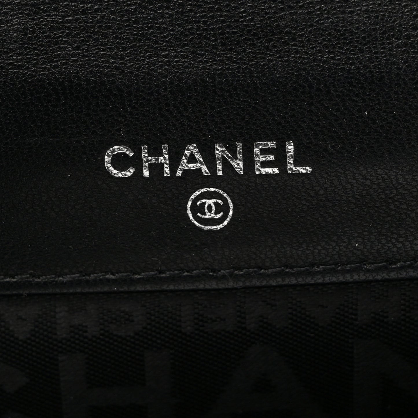 Calfskin Lucky Symbols Compact French Flap Wallet Black