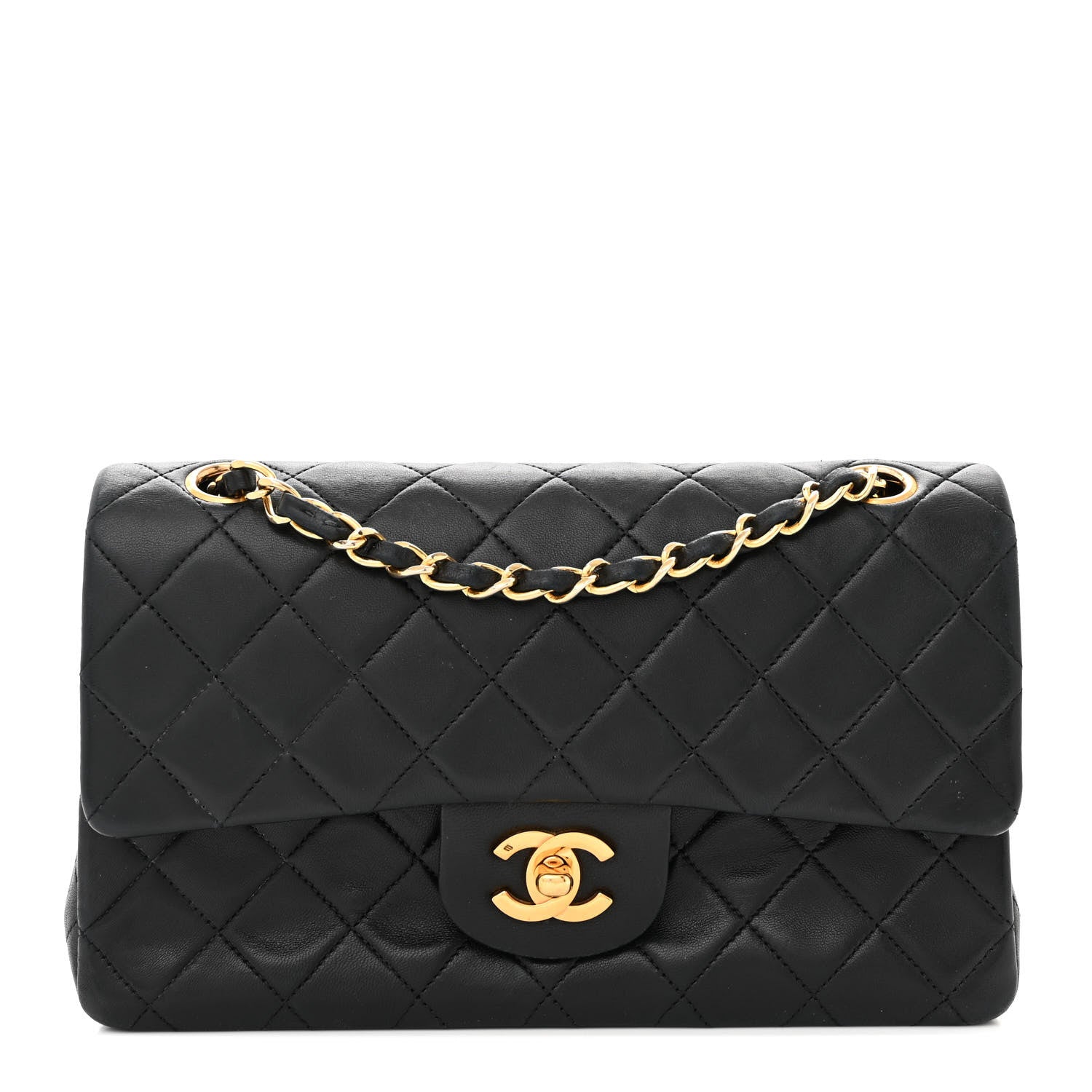 Chanel Lambskin Quilted Small Double Flap Black 1 of 14