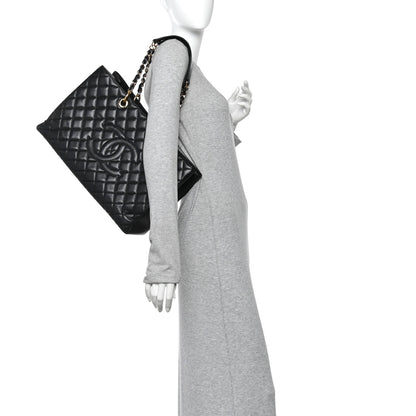 Chanel Caviar Quilted XL Grand Shopping Tote GST Black 2 of 10