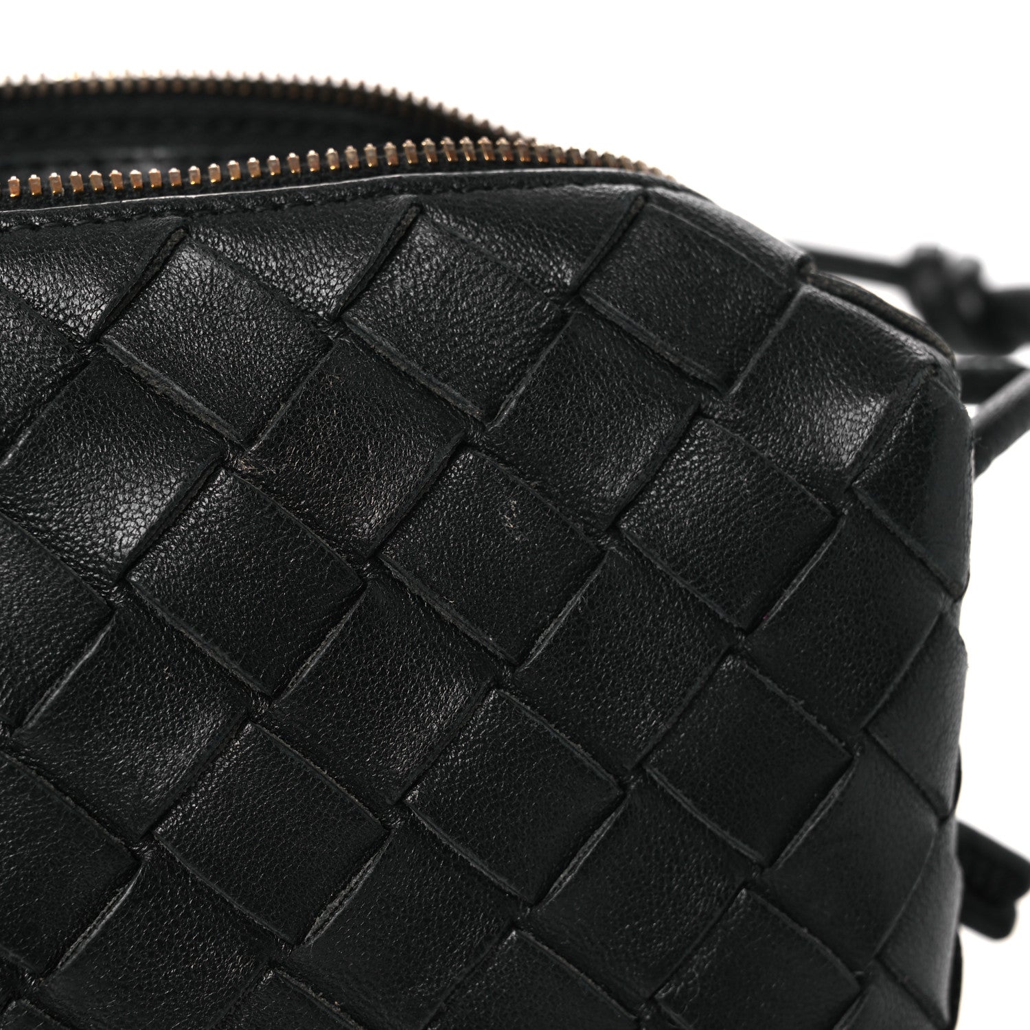 Bottega Veneta Nappa Intrecciato Mini Loop Camera Bag Black