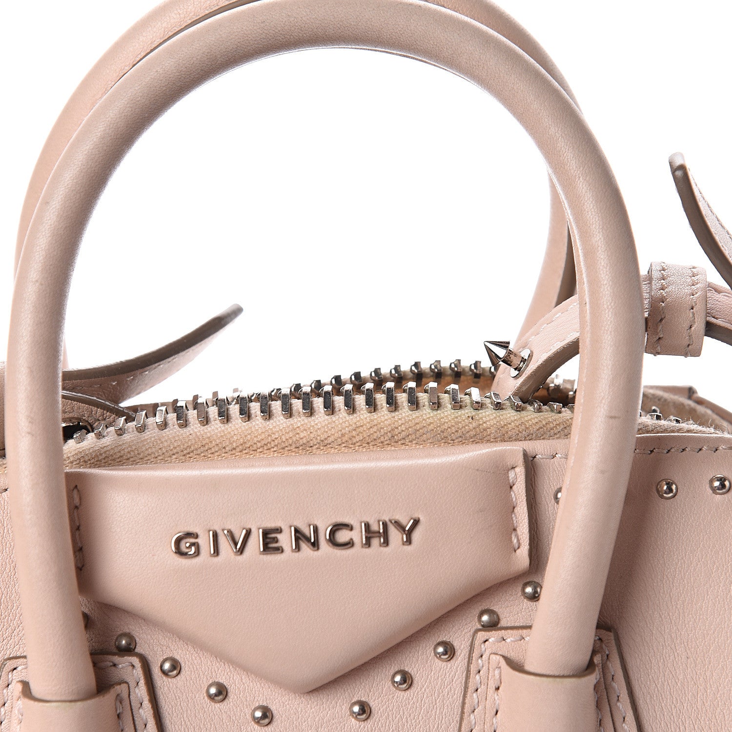 Givenchy Calfskin Mini Studded Antigona Nude Pink 8 of 21