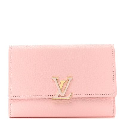 Louis Vuitton Taurillon Capucines Compact Wallet Rose 1 of 8