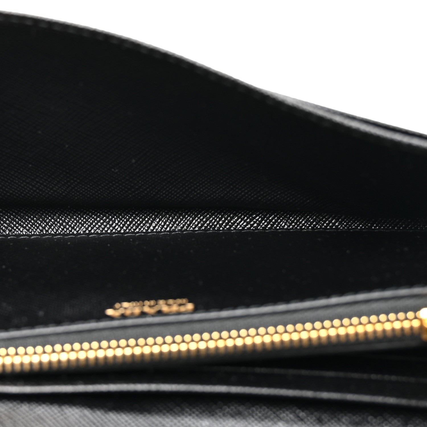 Prada Saffiano Metal Continental Flap Wallet Black 6 of 10