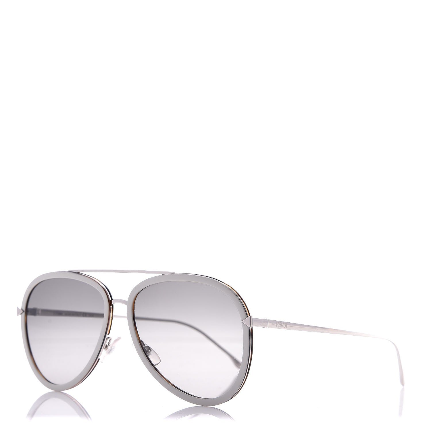 Fendi Metal Aviator Sunglasses FF0155/S White 1 of 8