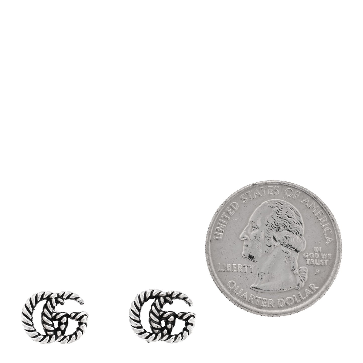 Sterling Silver Torchon Double G Earrings