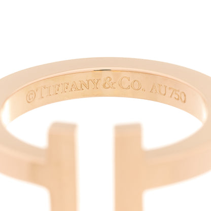 Tiffany 18K Rose Gold T Square Ring 49 5 4 of 5