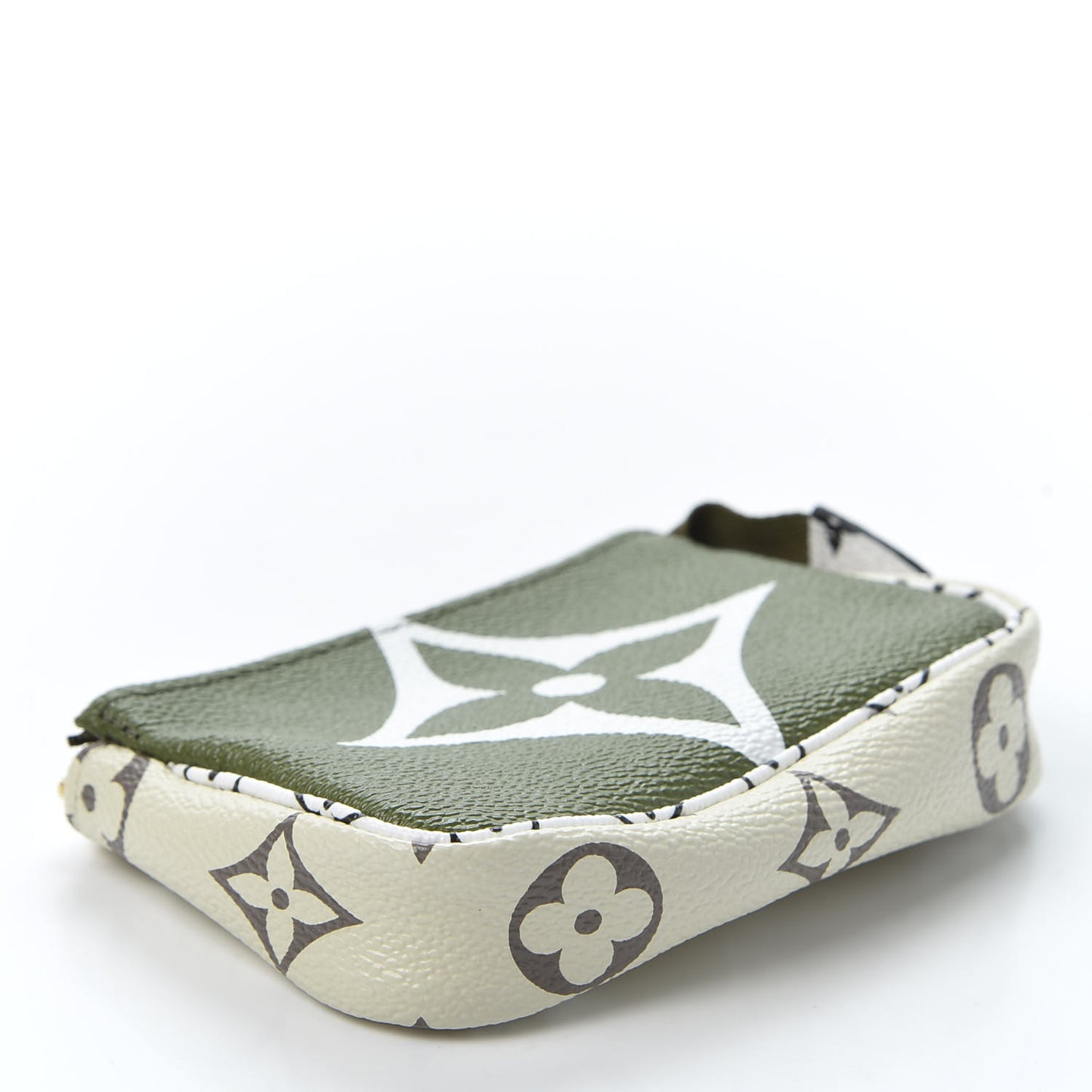 Monogram Giant Micro Pochette Accessories Kaki White