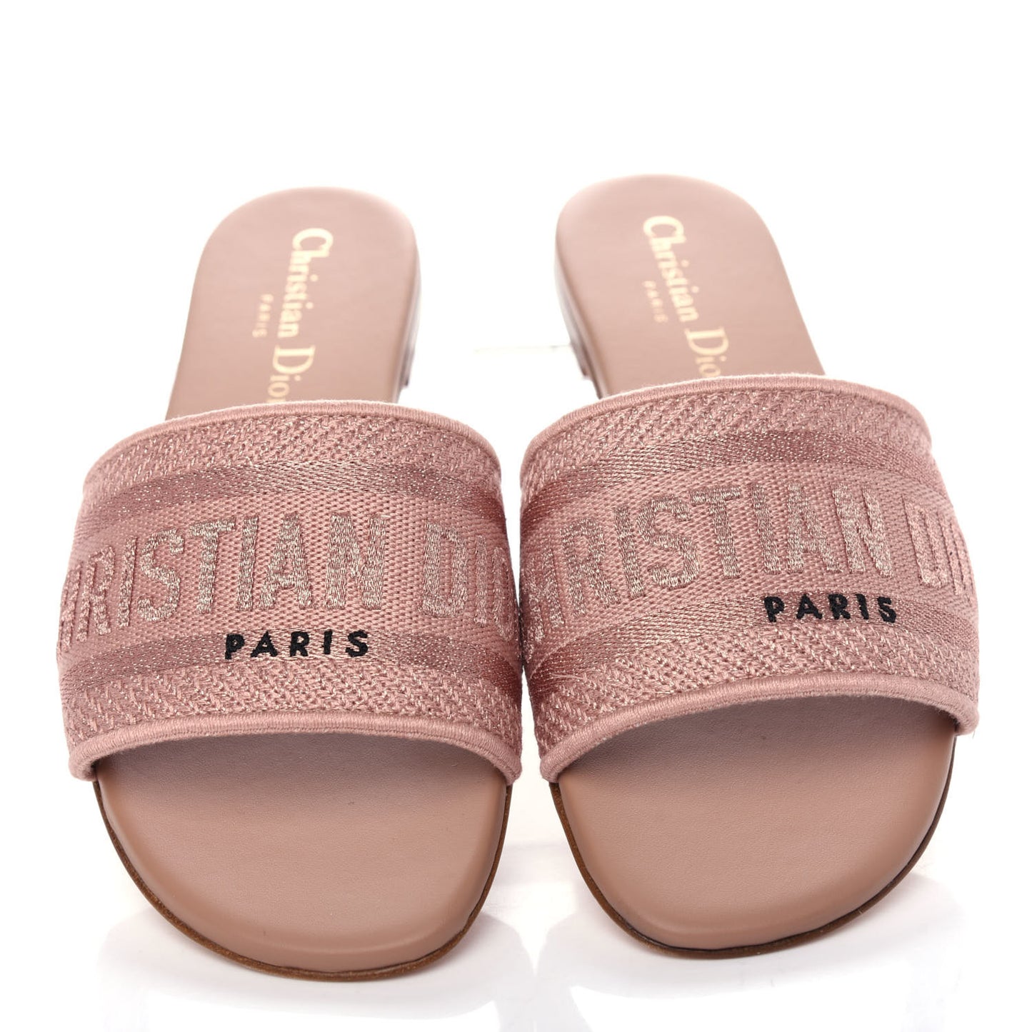 Cotton Embroidered Dway Mules Slide Sandals 35 Rose Des Vents