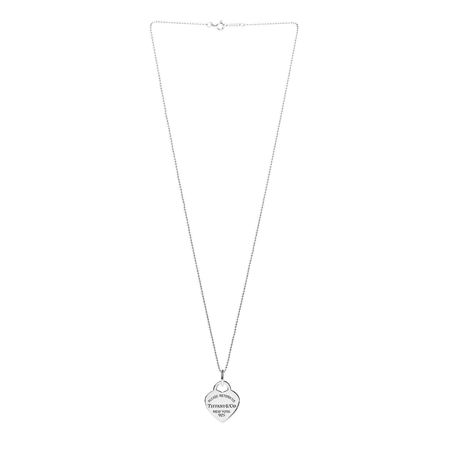 Sterling Silver Long Return to Tiffany Heart Pendant Necklace