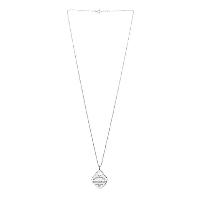 Tiffany Sterling Silver Long Return to Tiffany Heart Pendant Necklace 3 of 4