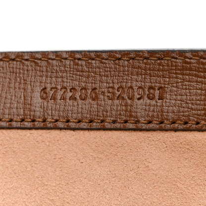 Gucci GG Supreme Monogram Azalea Calfskin Web Small Horsebit 1955 Crossbody Bag Beige Ebony Brown Sugar 7 of 14