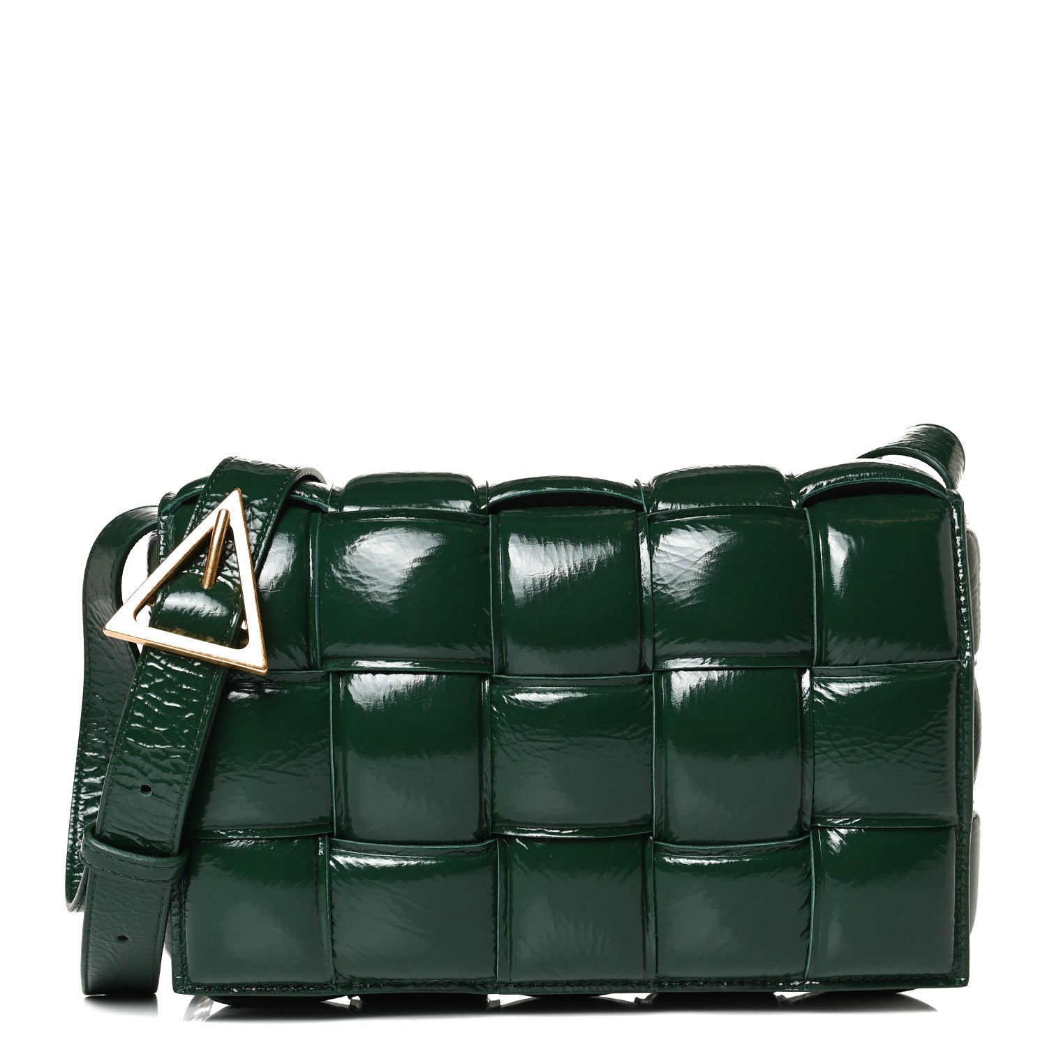 Bottega Veneta Textured Deerskin Maxi Intrecciato Padded Cassette Crossbody Bag Raintree 1 of 11