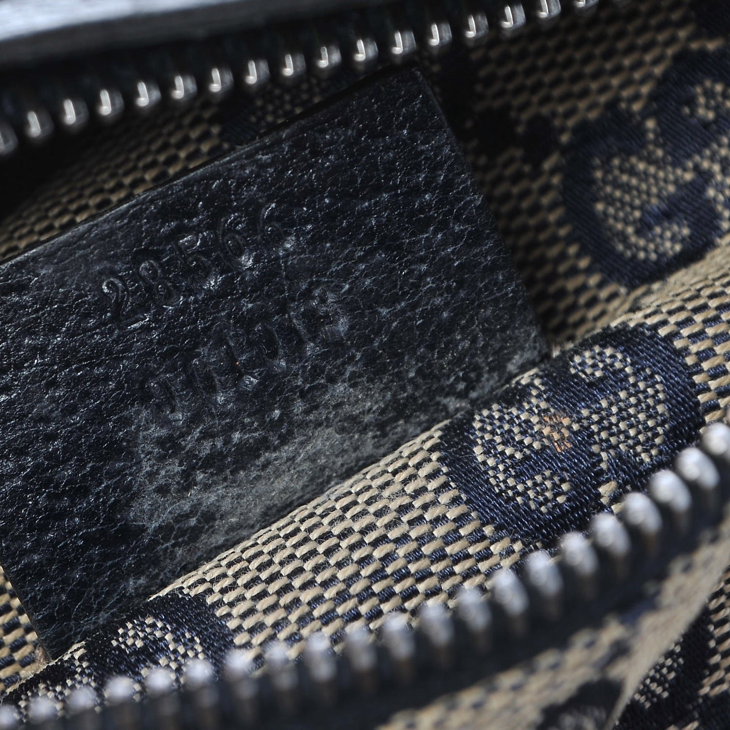 GG Monogram Web Double Pocket Belt Bag Navy