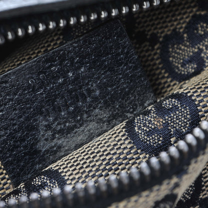 Gucci GG Monogram Web Double Pocket Belt Bag Navy 7 of 8