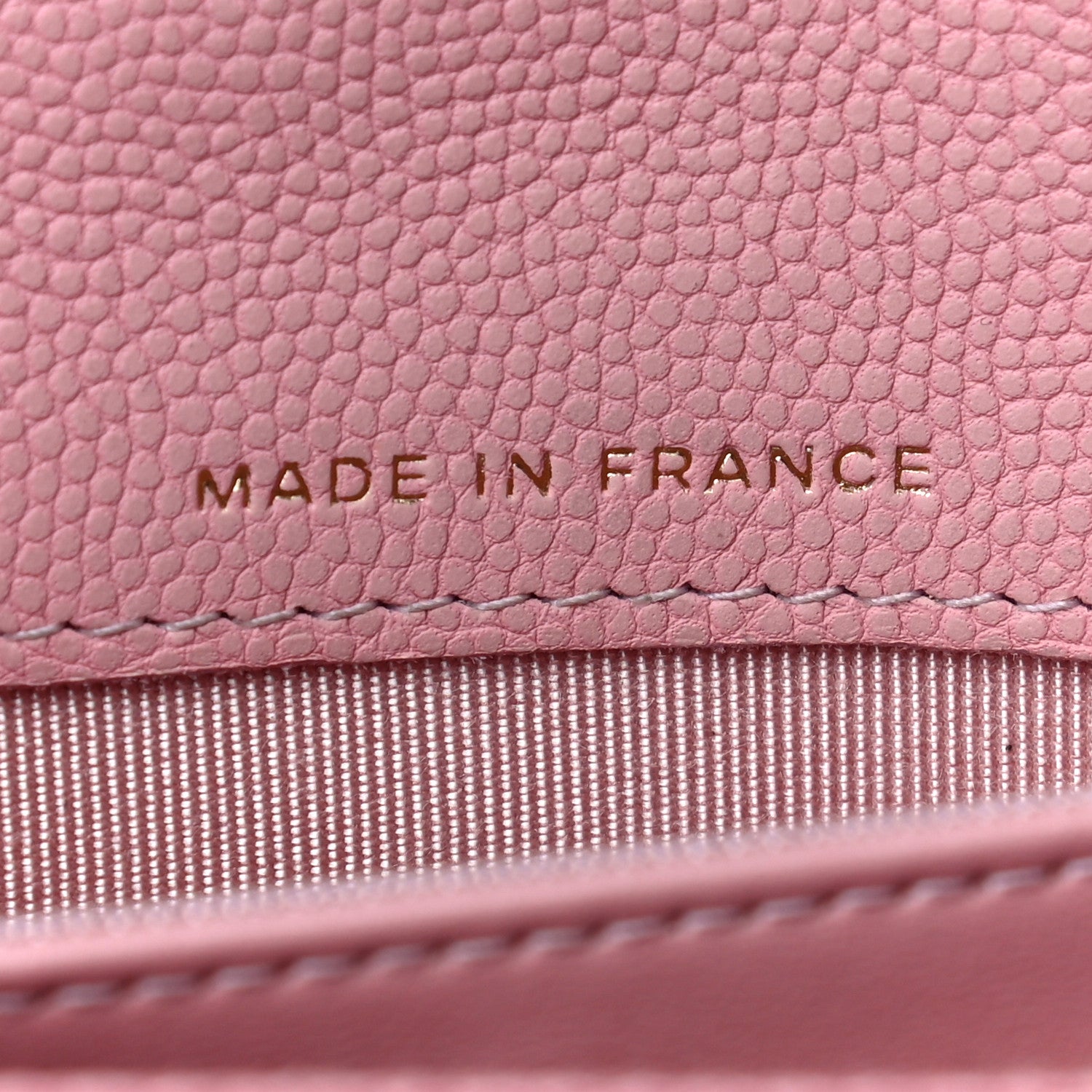 Chanel Caviar Chevron Quilted Large Gusset Flap Wallet Pink 7 of 13