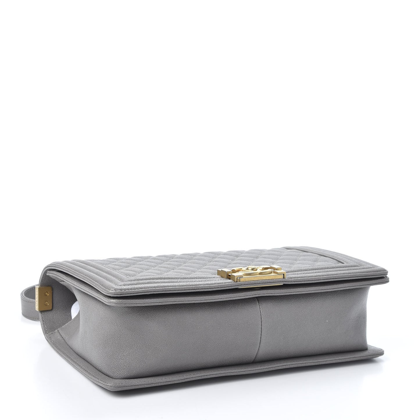 Caviar Quilted New Medium Boy Flap Grey