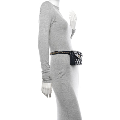 Chanel Lambskin Quilted Flap Waist Belt Bag 75 30 Navy 2 of 11