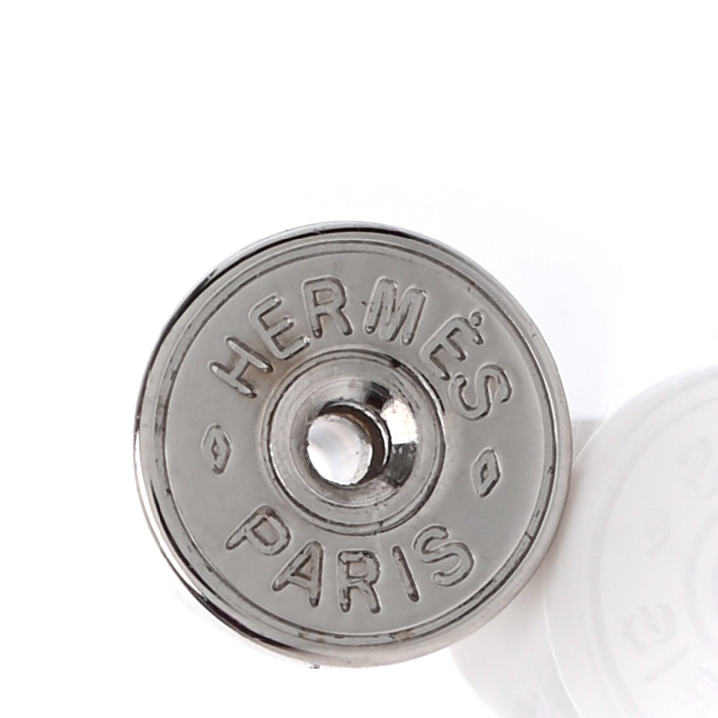 Palladium Lacquered Mini Pop H Earrings White