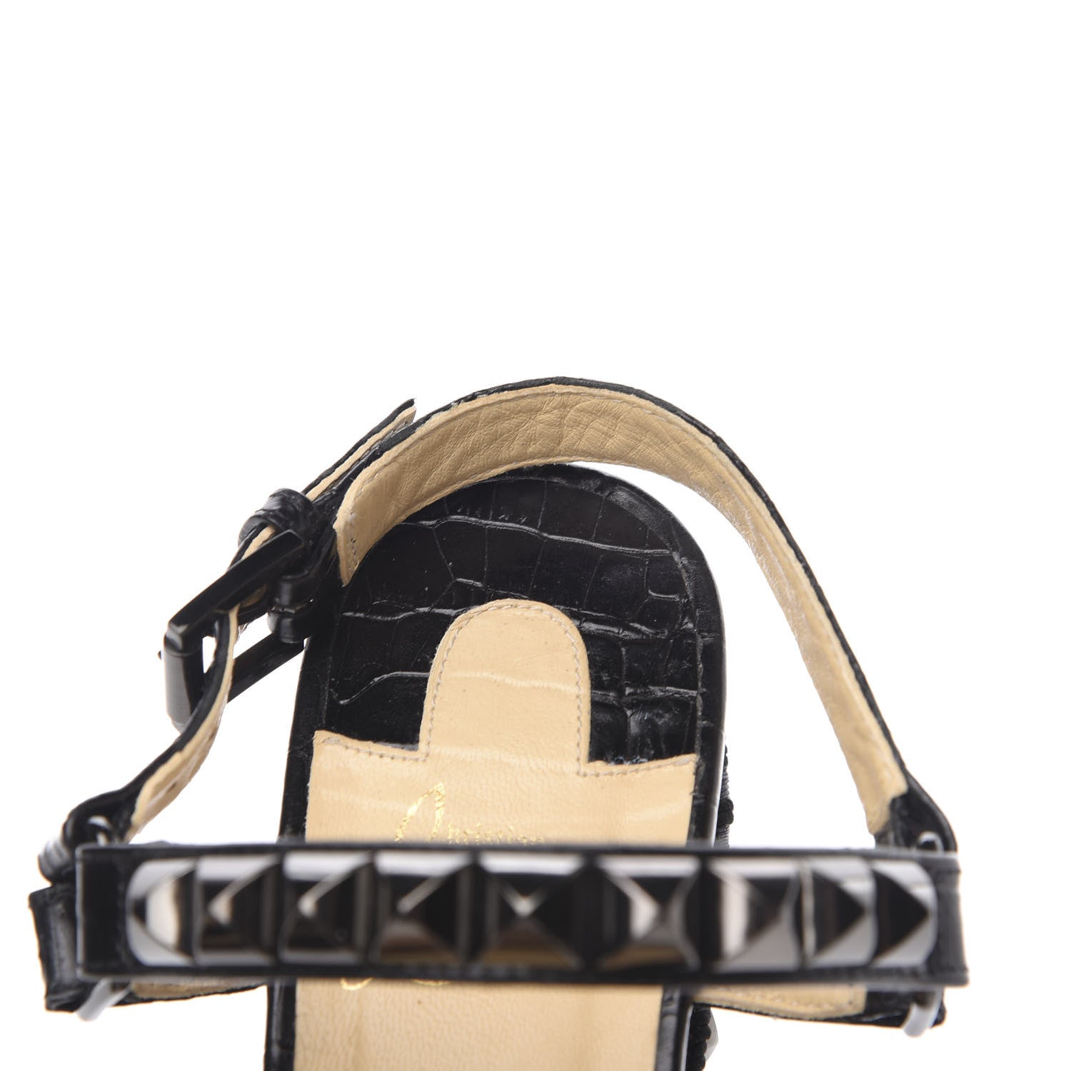Christian Louboutin Alligator Rope Cataclou 60 Platform Sandals 39 Black 9 of 9