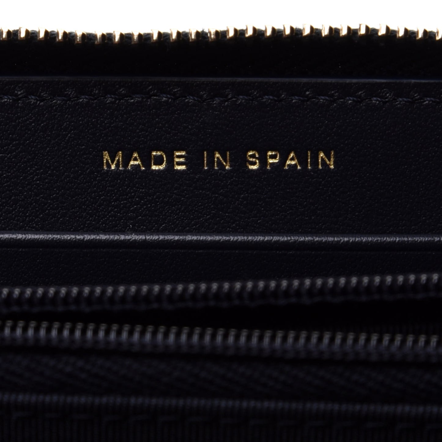 Caviar Quilted Small Zip Around Wallet Navy