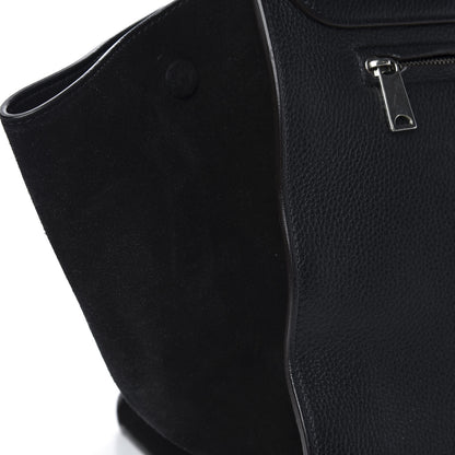 Celine Drummed Calfskin Suede Large Trapeze Black 9 of 11