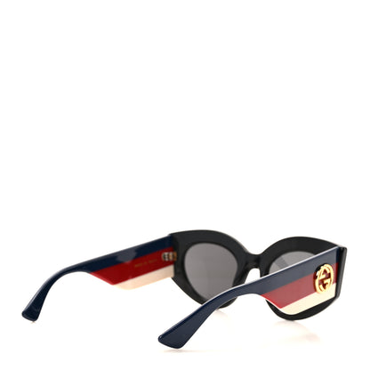 Gucci Acetate Oversized Rectangle Frame Web Sunglasses GG0275S Black 4 of 7