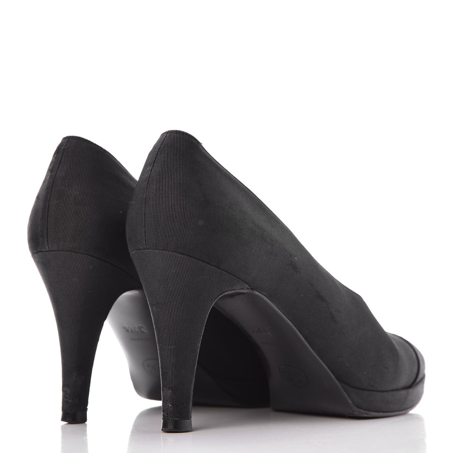 Grosgrain Cap Toe Pumps 37.5 Black