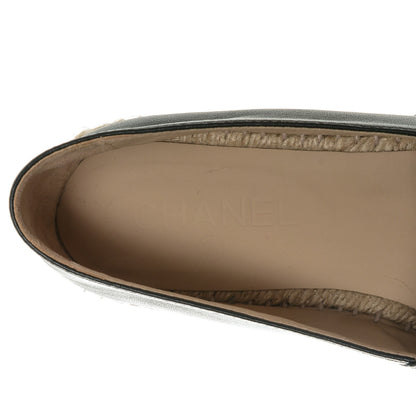 Chanel Lambskin CC Espadrilles 39 Black 7 of 9