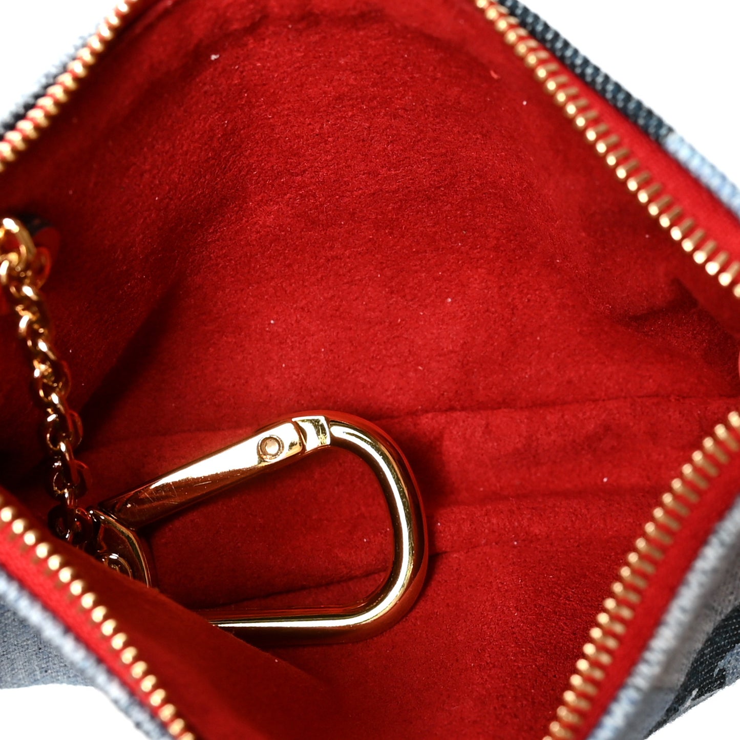 Denim Micro Pochette Accessories Denim Rouge