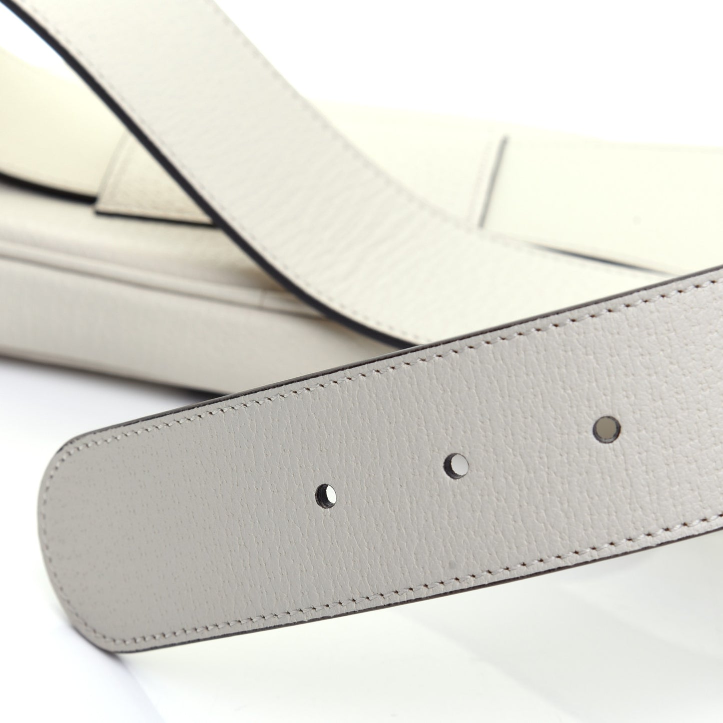 Grained Calfskin Ophidia Belted iPhone Case 85 34 White