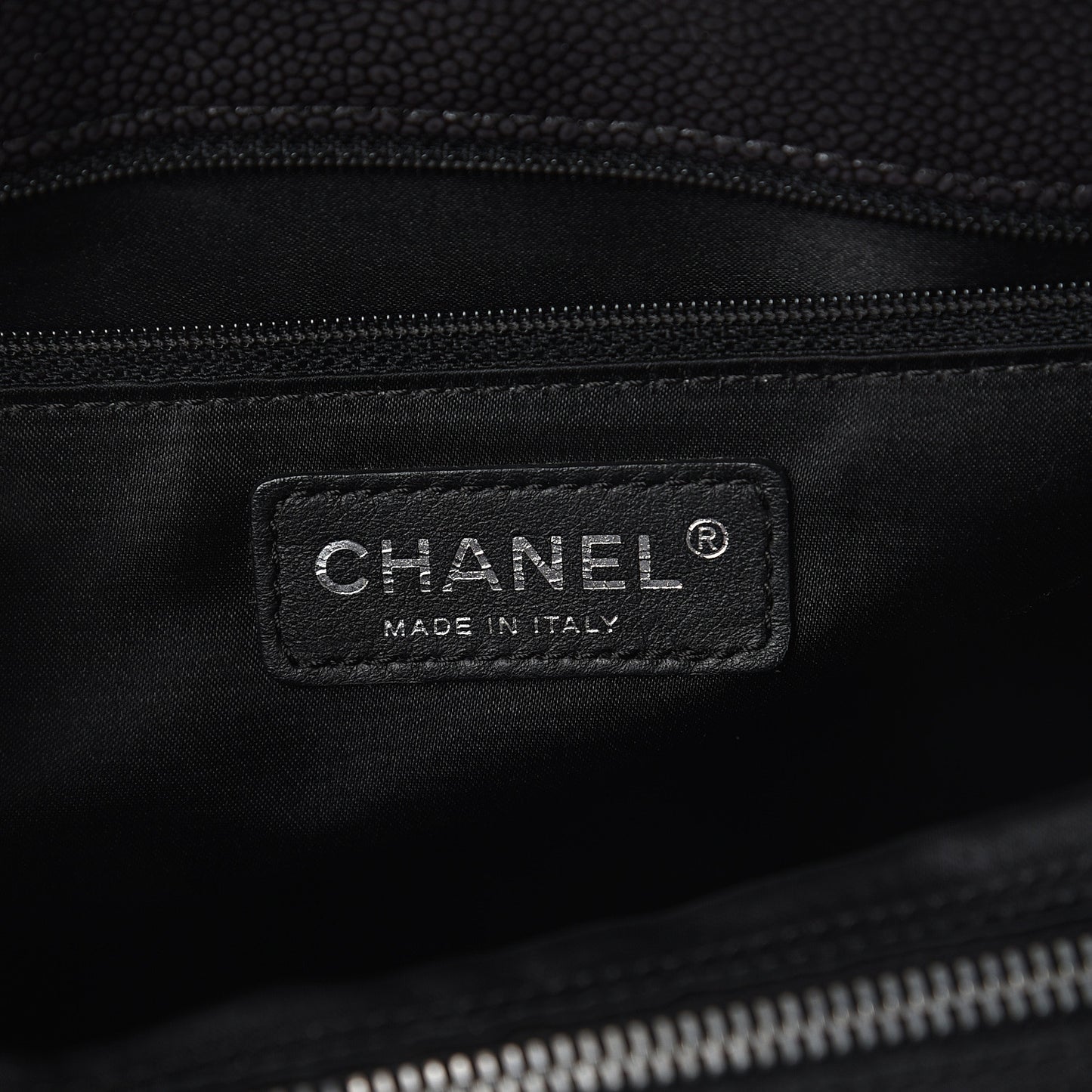 Patent Caviar Diamond Quilted Small Shine Reissue Tote Black