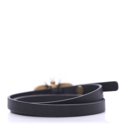 Christian Dior Calfskin Crystal Bee Triple Loop Bracelet Black 2 of 3