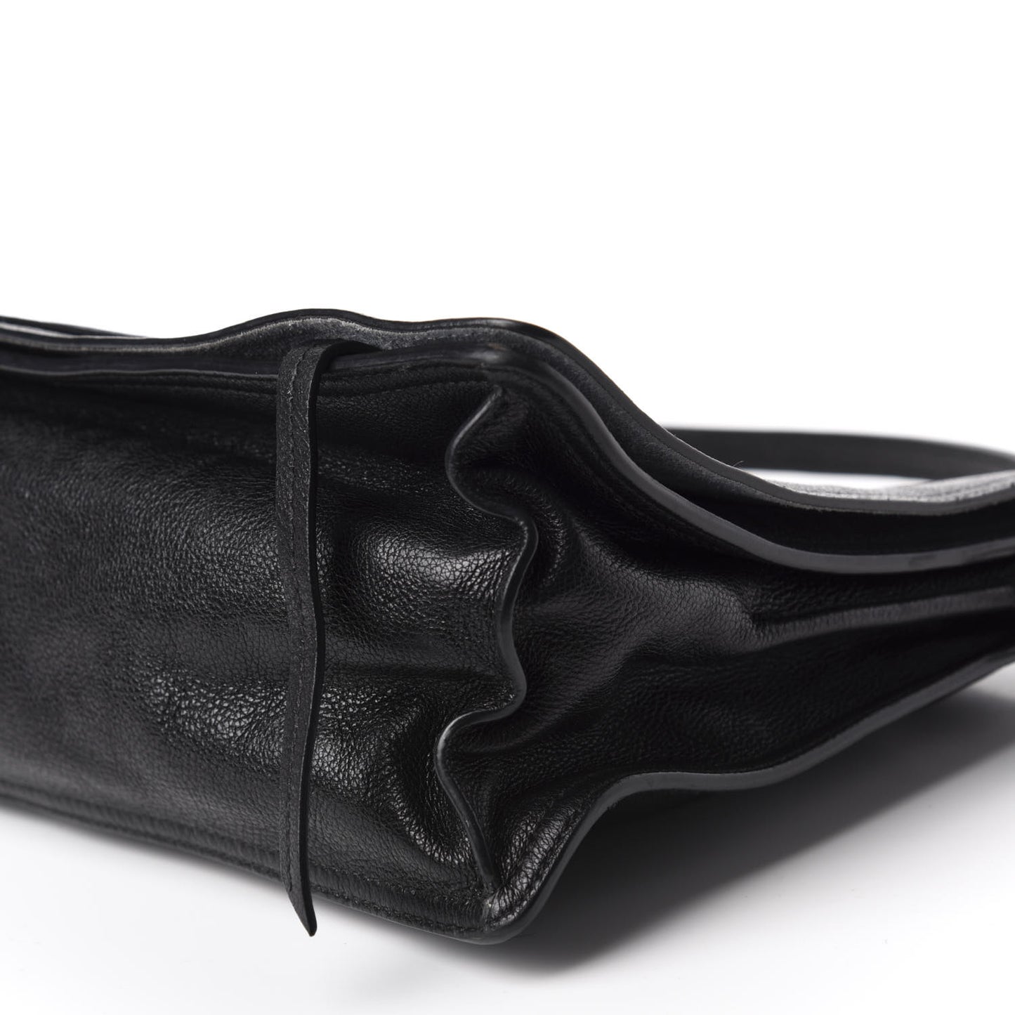 Glace Calf Etiquette Flap Black Astrale