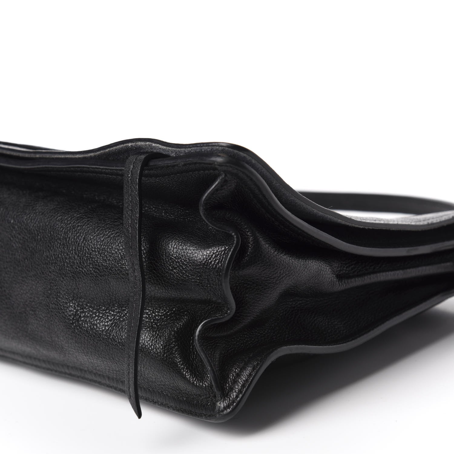 Prada Glace Calf Etiquette Flap Black Astrale 7 of 10