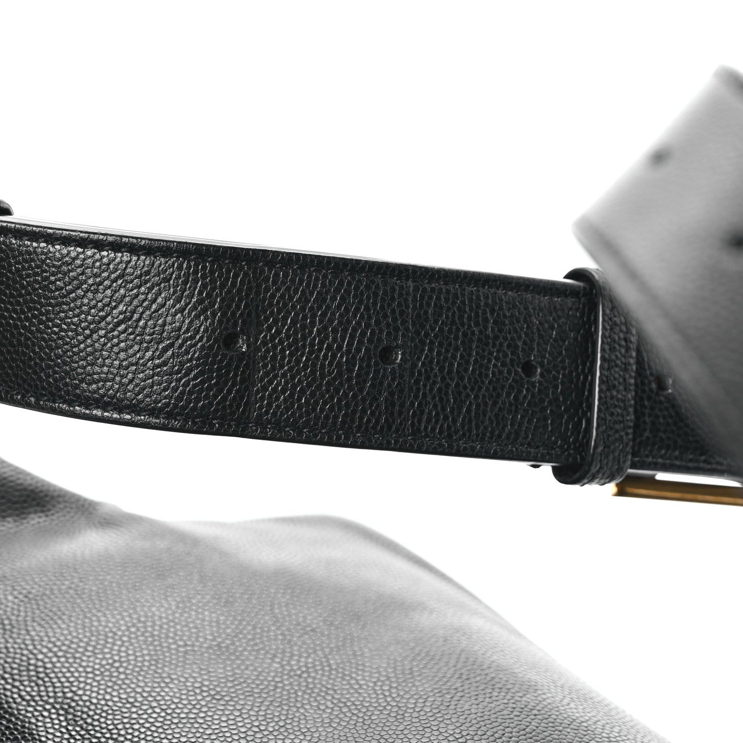 Saint Laurent Grain De Poudre Monogram Belt Bag Black 9 of 10