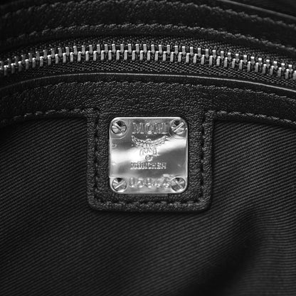 MCM Calfskin Ottomar Monogram Medium Klara Shopper Tote Black 6 of 8