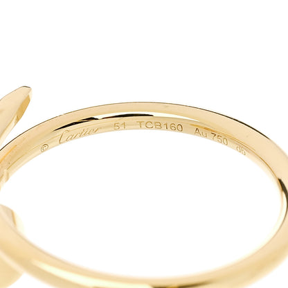 Cartier 18K Yellow Gold Small Juste Un Clou Ring 51 5.75 5 of 6