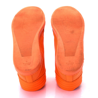 Gucci Fluo Matte Calfskin Coda High Top Sneakers 9 Fluorescent Orange 4 of 4