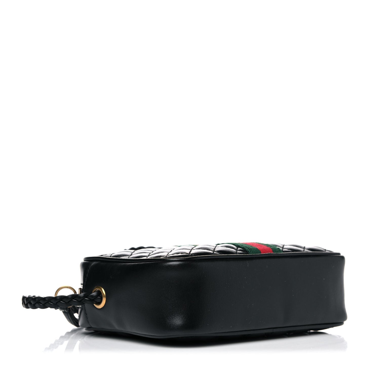 Calfskin Trapuntata Web Mini GG Shoulder Bag Black