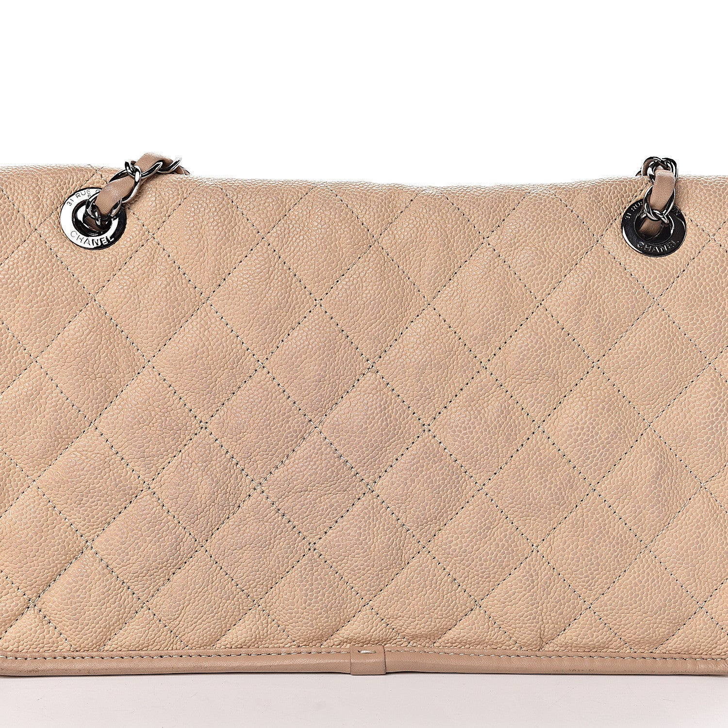 Chanel Caviar Quilted Medium French Riviera Flap Beige 9 of 15