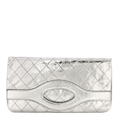 Chanel Metallic Crumpled Calfskin Small 31 Pouch Silver 1 of 11