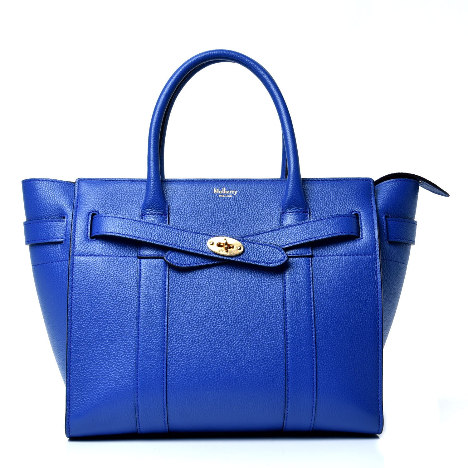 Mulberry Small Classic Grain Small Bayswater Zip Tote Porcelain Blue 1 of 4