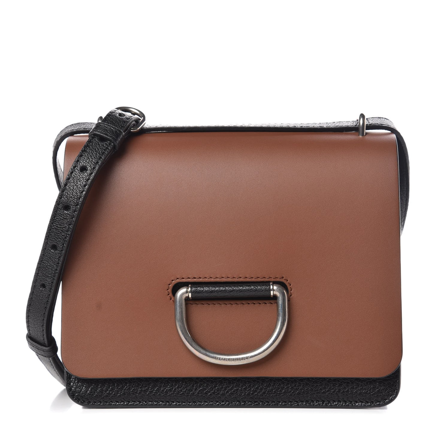 Calfskin Small D-Ring Bag Tan Black