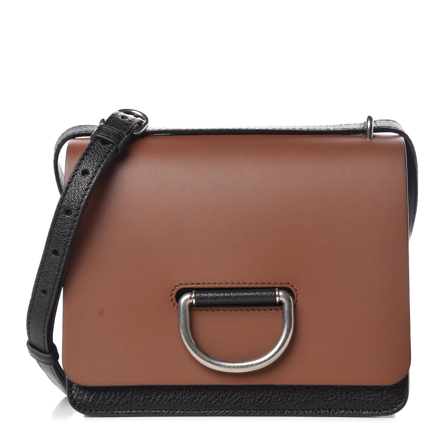 Burberry Calfskin Small D-Ring Bag Tan Black 1 of 10