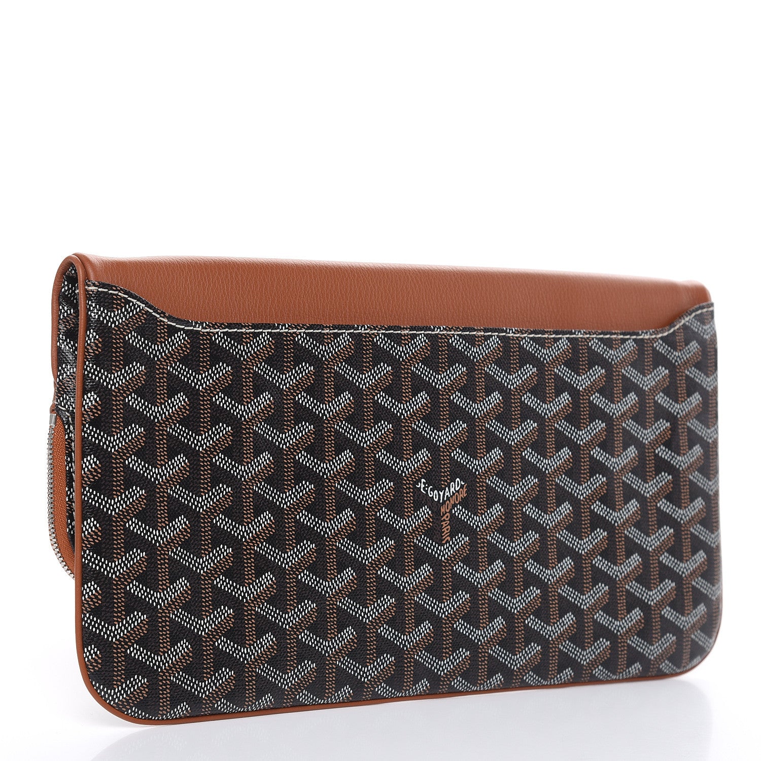 Goyard Goyardine Sainte Marie Soft Clutch Black Gold 3 of 7