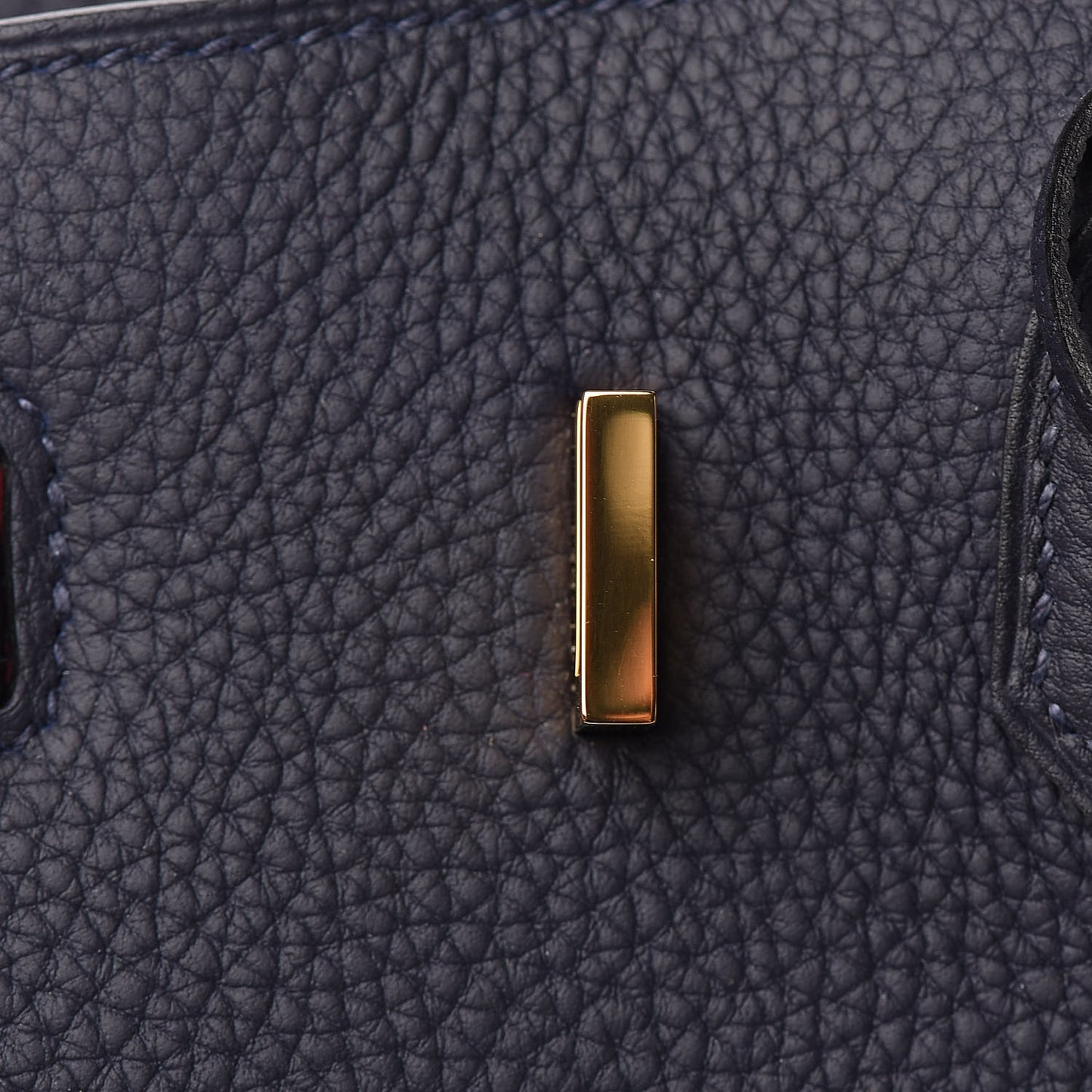 Togo Horseshoe Birkin 25 Bleu Nuit Rose Azalee