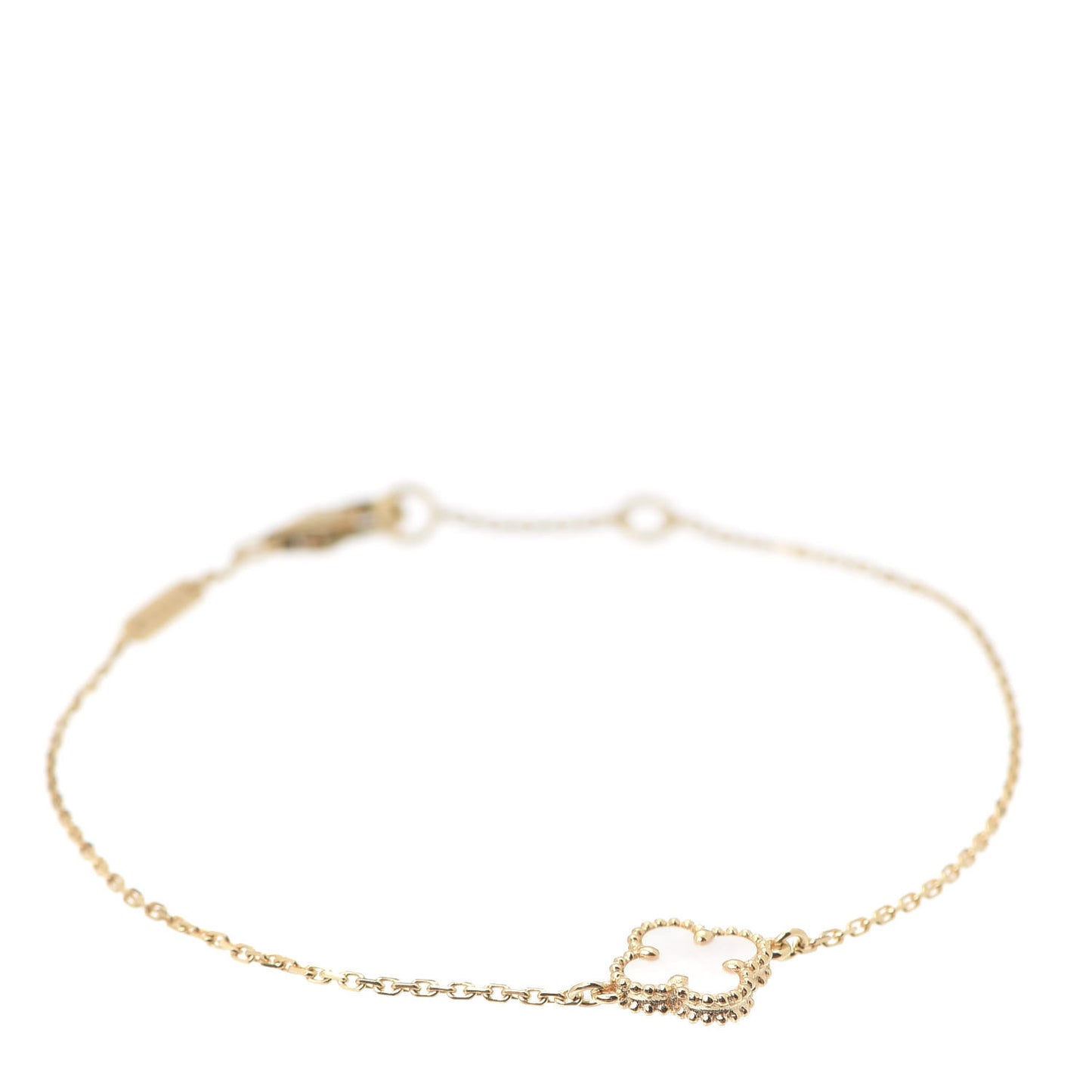 18K Yellow Gold Mother of Pearl Sweet Alhambra Bracelet